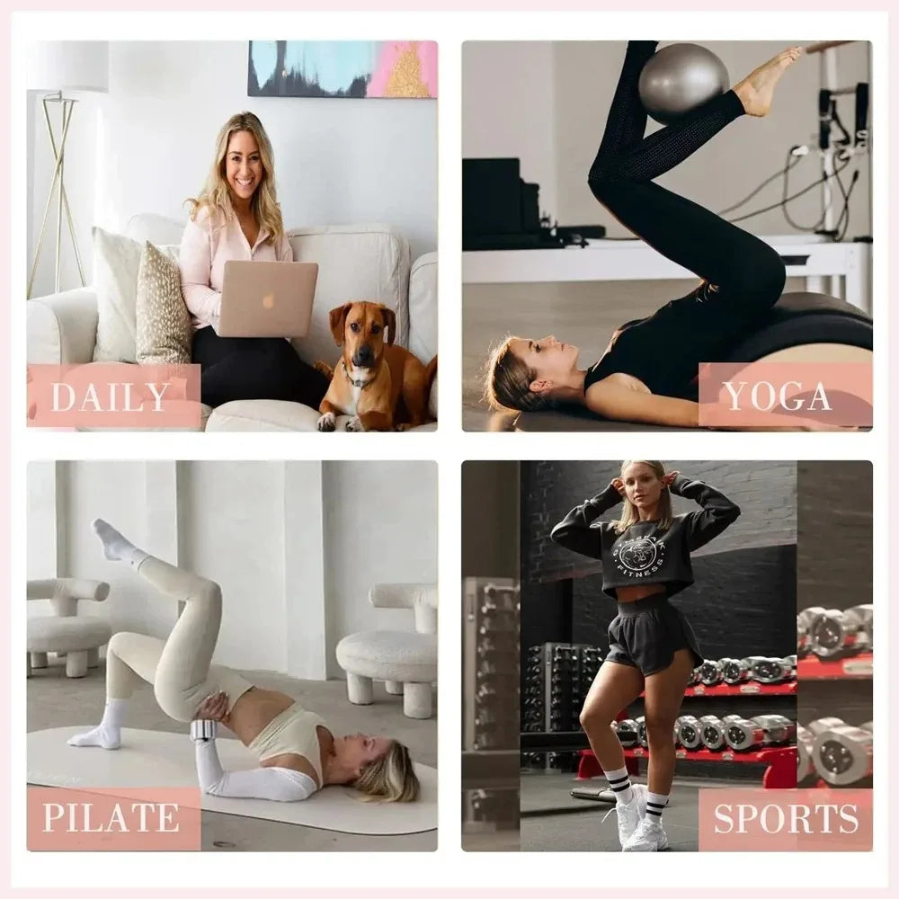 Flowna Pilates Grip Socks – Non-Slip Barre & Yoga Socks