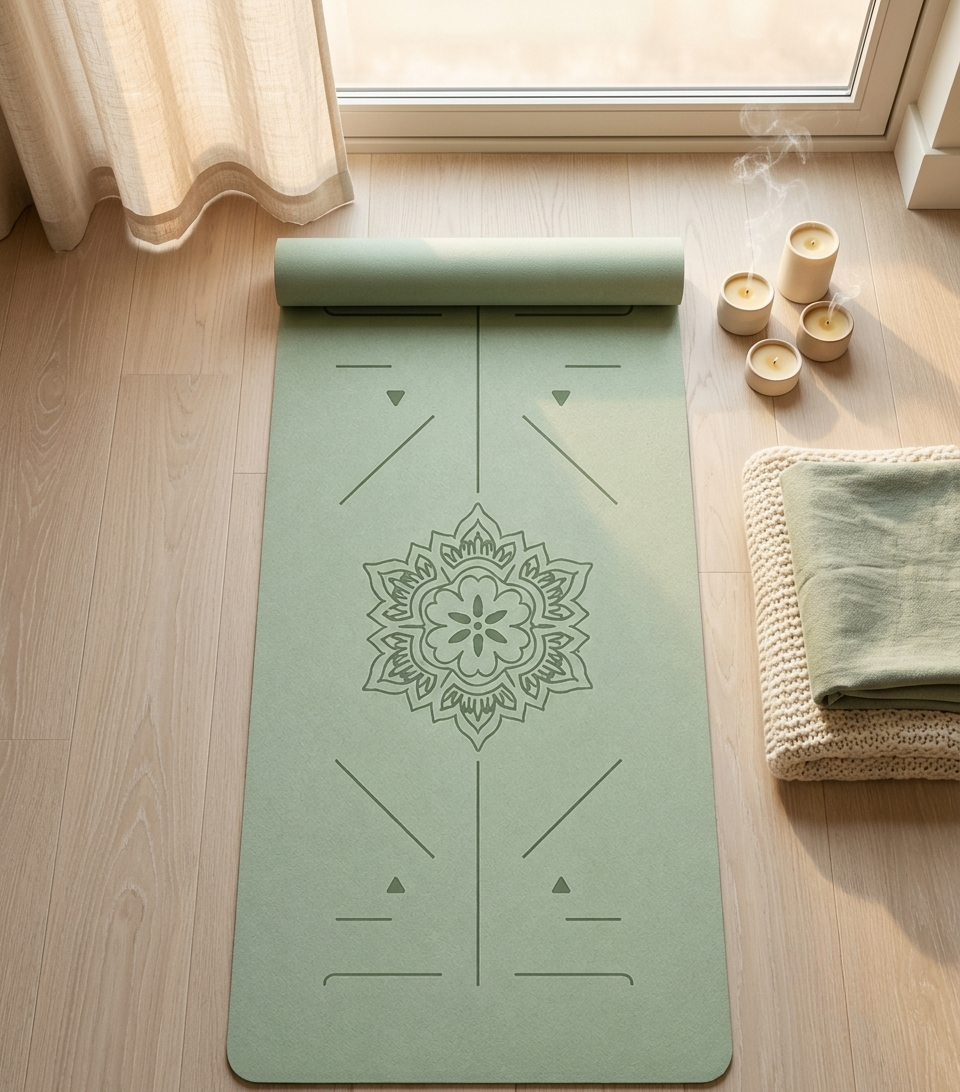 Anti-Slip Yoga Mat – 1/4" (6mm) TPE Cushioning