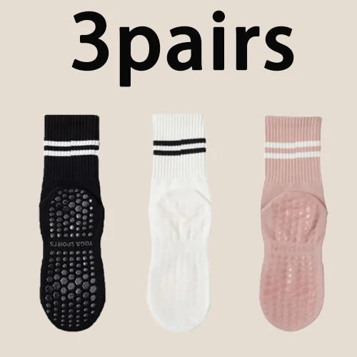 Flowna Pilates Grip Socks – Non-Slip Barre & Yoga Socks